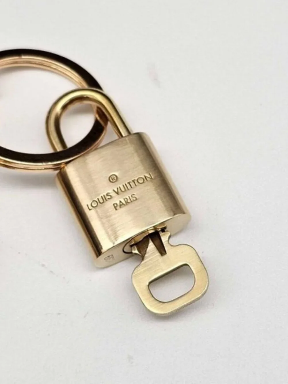 Authentic Louis Vuitton Lock & Key Gold ✨ Unbranded Keychain Bag Charm LV